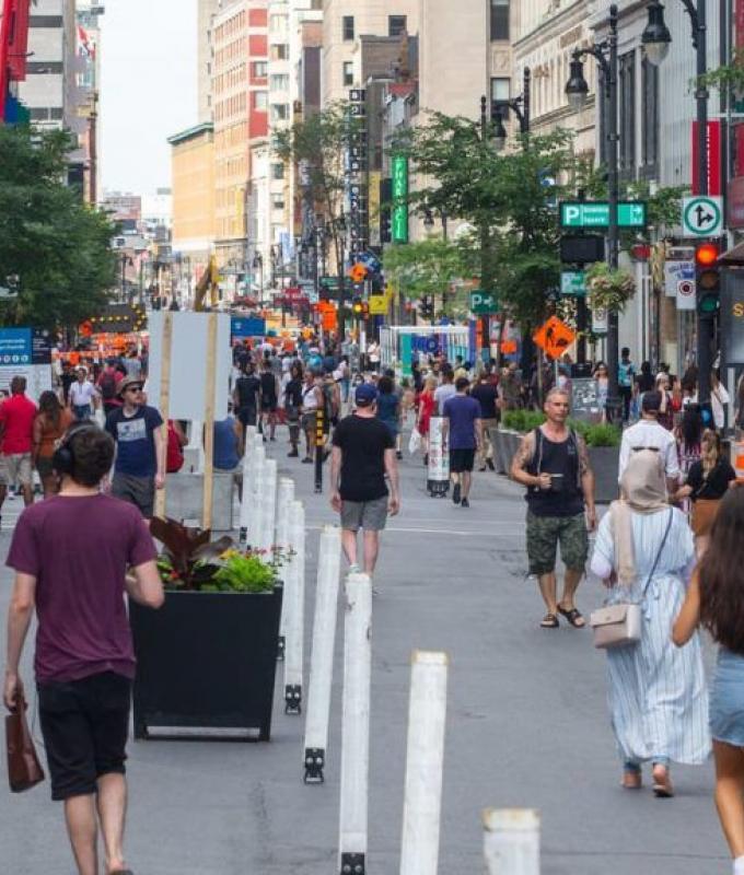 Calles peatonales: coches prohibidos en 11 arterias de Montreal