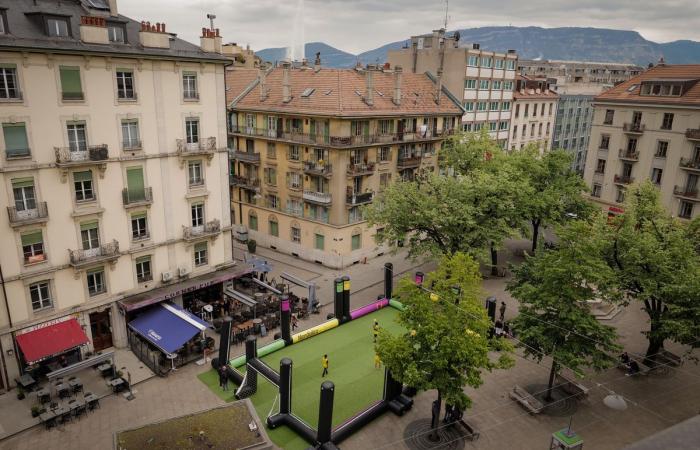 Fútbol callejero: Djourou instala un campo en Ginebra
