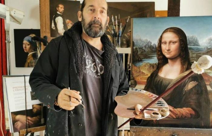 Este pintor lleva cinco años trabajando en una copia de la Mona Lisa… y el resultado es impresionante