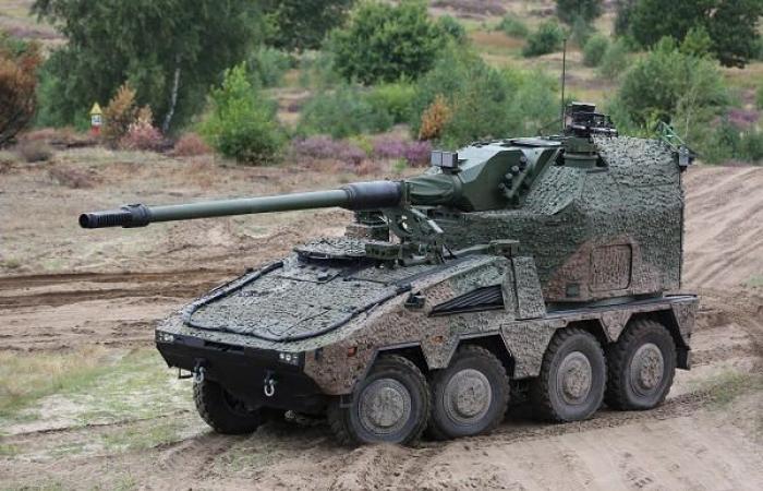 El Ejército británico modernizará su artillería con el sistema alemán RCH-155, montado en un vehículo blindado Boxer