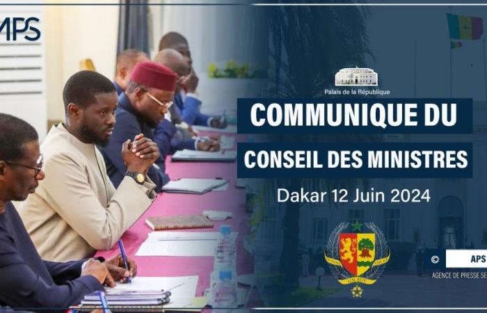 SENEGAL-GOBIERNO / El comunicado de prensa del Consejo de Ministros del miércoles 12 de junio de 2024 – agencia de prensa senegalesa