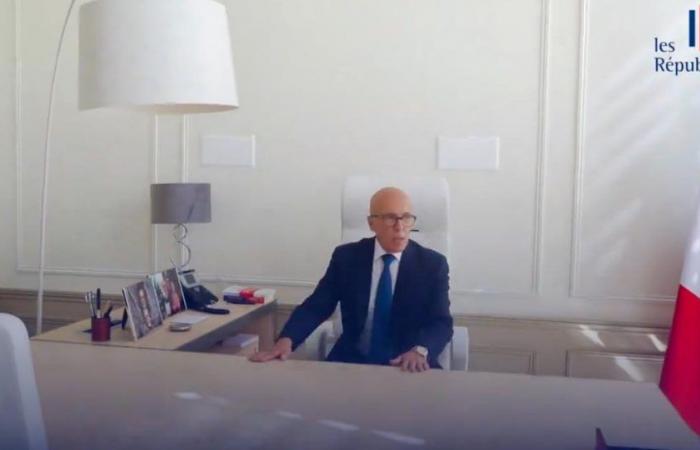 Giro dramático: Eric Ciotti, excluido de su fiesta, se filma encerrado en su oficina