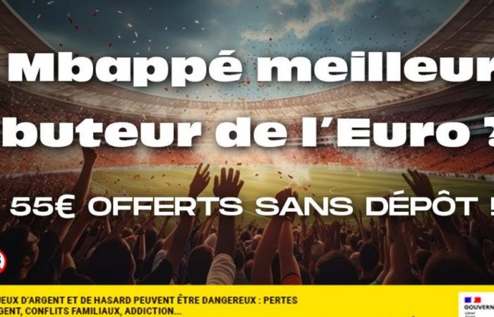 ¿Brillará Kylian Mbappé en la Eurocopa 2024? ¡Se ofrecen 55 € sin depósito para apostar por el parisino!