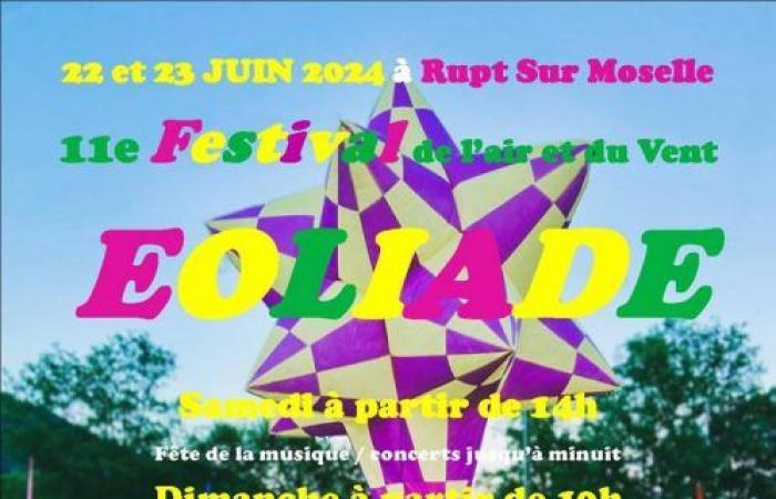 Rupt-sur-Moselle – El festival Eoliade regresa el sábado 22 y domingo 23 de junio de 2024