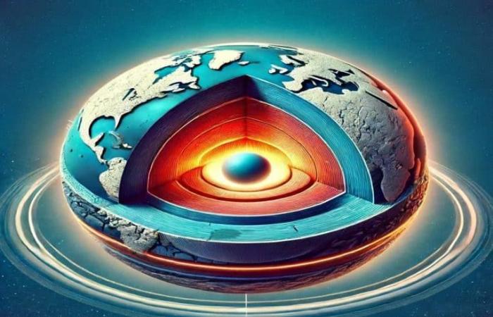 Misterio en el centro de la Tierra: rotación del núcleo que cae