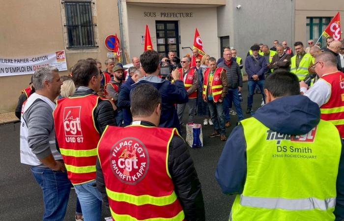 Los empleados de la industria papelera de Haute-Vienne se manifiestan para defender sus puestos de trabajo