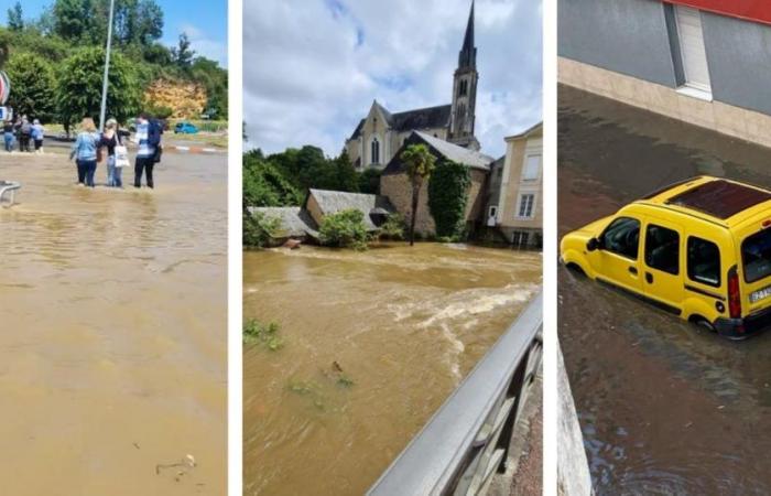 Impresionantes imágenes de las inundaciones en Mayenne y Maine-et-Loire