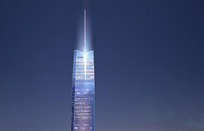 Una de las torres más altas del mundo en construcción.