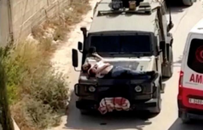 un palestino atado a un vehículo por soldados israelíes; Manifestaciones en Tel Aviv contra Benjamin Netanyahu