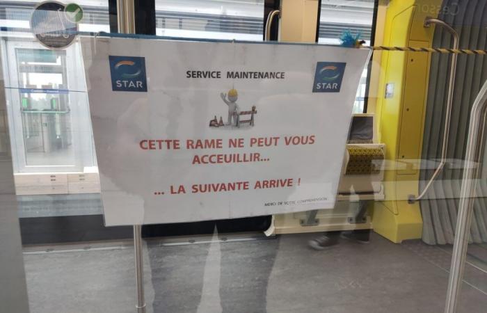 Línea B del metro de Rennes: ¿qué son estos trenes con cartel de “servicio de mantenimiento”?