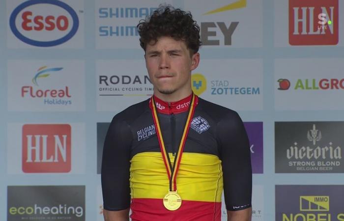 “Je suis campeón”: Arnaud De Lie gana el Campeonato de Bélgica tras el sprint real en Zottegem