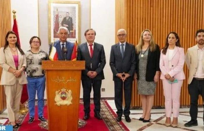 El refuerzo de la cooperación parlamentaria en el centro de las conversaciones de Talbi Alami con el presidente del Grupo Parlamentario de Amistad Chile-Marruecos