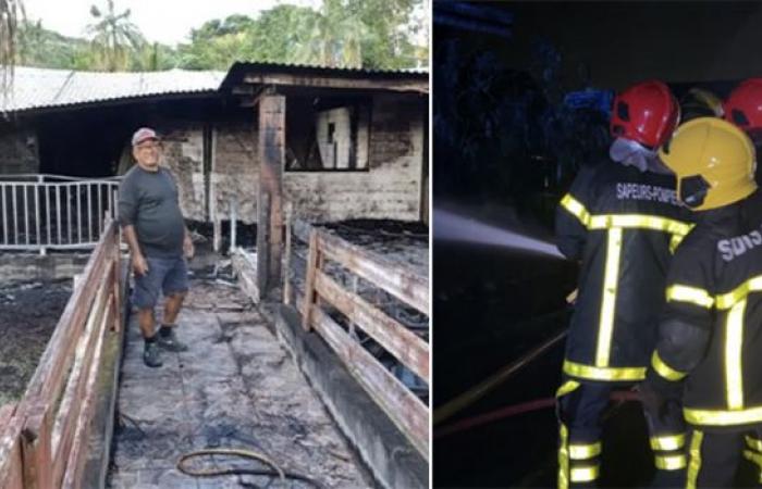 La casa de Philibert completamente destruida por el incendio: los bomberos de Sainte-Rose no intervinieron