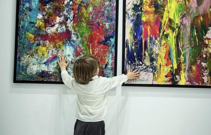 Laurent, de 2 años y medio, ya vende sus cuadros por hasta 7.000 euros