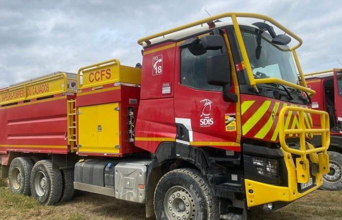 Tres nuevos camiones cisterna de los bomberos de Calvados para combatir los incendios de vegetación