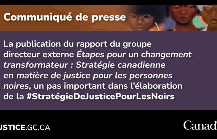 Publicación del informe del grupo directivo externo: un paso importante en el desarrollo de la estrategia de justicia negra de Canadá