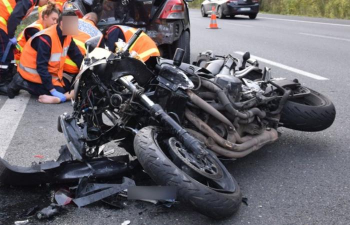 Val-d’Oise: una motocicleta se incendia tras un accidente con un coche