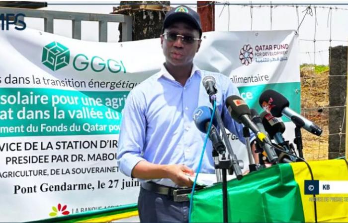 Mabouba Diagne inaugura la planta de riego solar Pont Gendarme