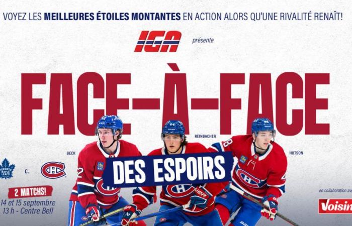 Los Canadiens renovarán su rivalidad con los Maple Leafs durante el Prospects Face-off presentado por IGA en colaboración con Voisin.