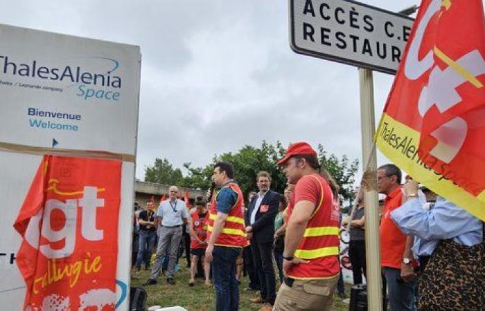 Los empleados de Thales Alenia Space en Toulouse se oponen a los recortes de empleo
