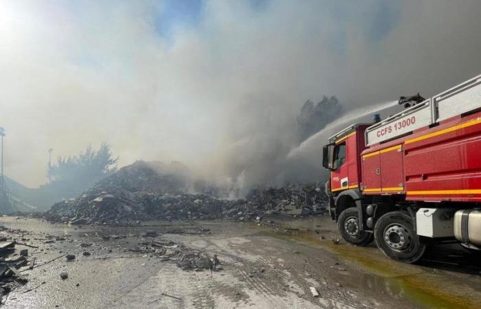 Las impresionantes imágenes del incendio que arrasó una empresa de tratamiento de residuos