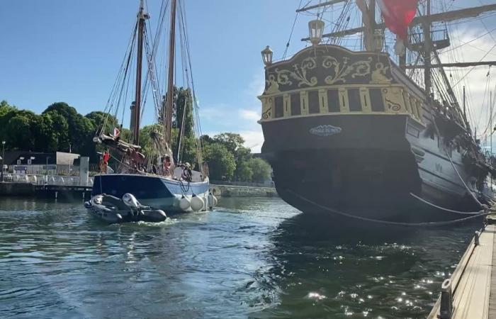 VIDEO. “Estamos en el barco de la película”, el barco del Conde de Montecristo hace escala en Lorient