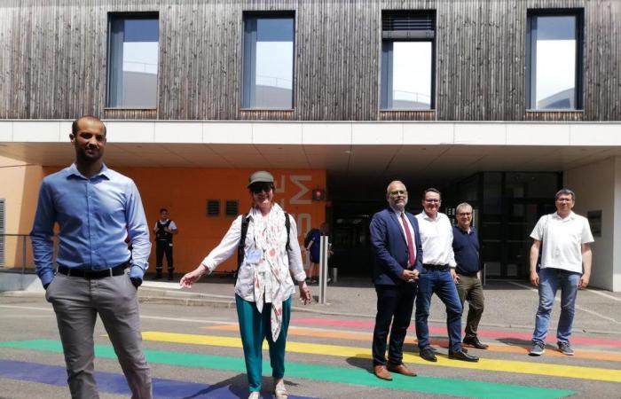 Inaugurado un paso de peatones arcoíris en Charles-Perrens, el primero en un hospital de Francia