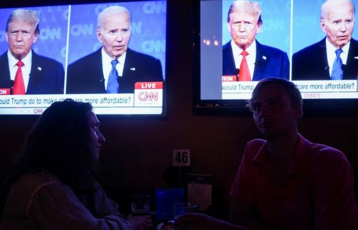 Cuadro informativo: reacciones a las actuaciones en los debates de Joe Biden y Donald Trump