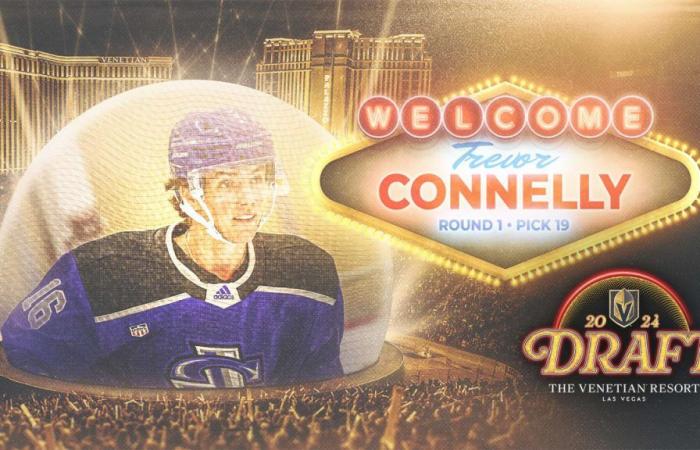 VGK selecciona a Trevor Connelly en la primera ronda del Draft de entrada de la NHL de 2024