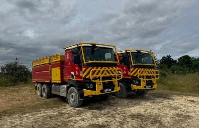 Antes del verano, llegan tres nuevos camiones de bomberos para combatir los incendios forestales en Calvados