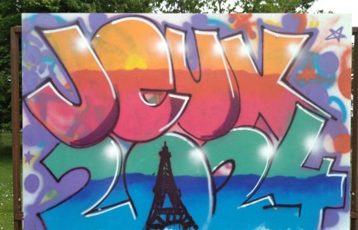 Juegos Olímpicos de 2024: ocho paneles de pintura en aerosol expuestos en Fresnay-sur-Sarthe