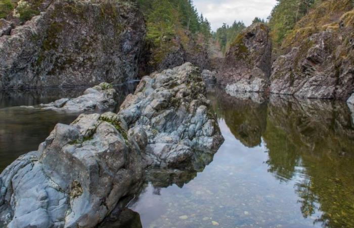 ¿Dónde está Sooke Potholes Provincial Park en Columbia Británica?