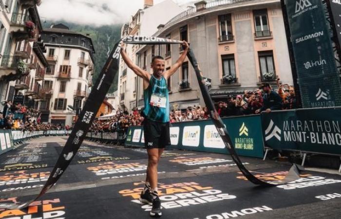 Elhousine Elazzaoui estiliza a Rémi Bonnet en el maratón del Mont-Blanc (42 km)
