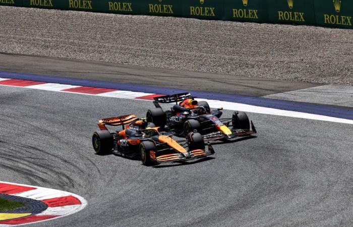 Gran desacuerdo entre Norris y Verstappen tras su choque en el GP de Austria