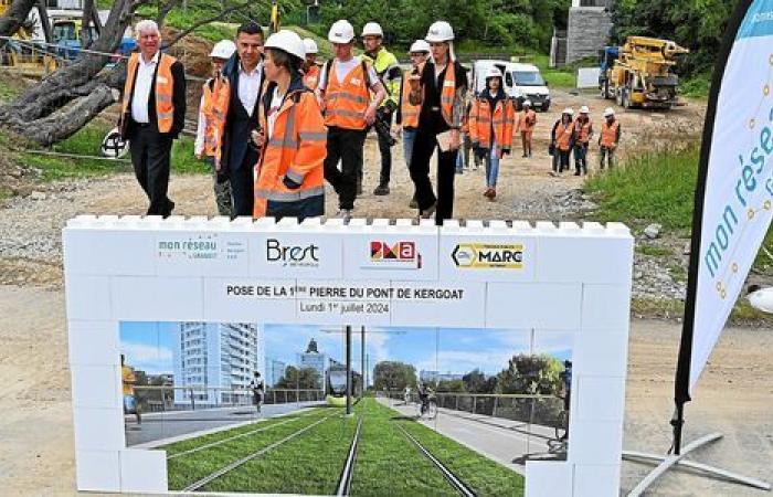 En Brest ha comenzado la construcción del puente Kergoat para la segunda línea de tranvía
