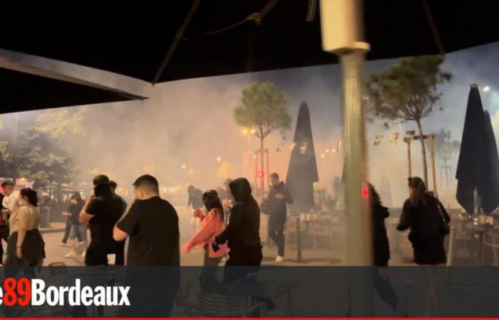Victoria rociada con gases lacrimógenos para dispersar la manifestación contra la extrema derecha en Burdeos