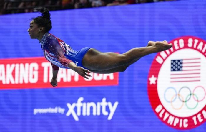Pruebas de gimnasia en EE.UU.: Simone Biles se clasifica para los Juegos Olímpicos de París