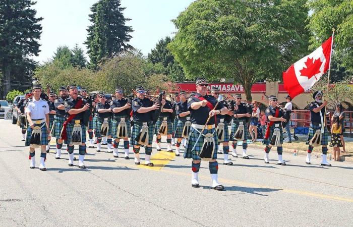 Desfile y fiesta en el parque por el Día de Canadá en North Delta