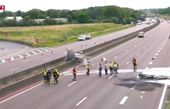 Accidente de un avión de pasajeros en la autopista A4: la historia de la tragedia en imágenes