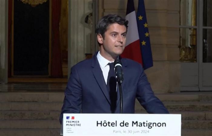 “Ni un solo voto debería ir a la Agrupación Nacional”, declara el primer ministro francés Gabriel Attal