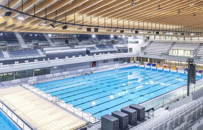 Gewiss ilumina el Centro Acuático Olímpico de Saint-Denis