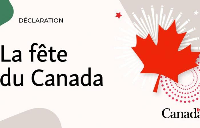 Declaración del Ministro Miller en el Día de Canadá