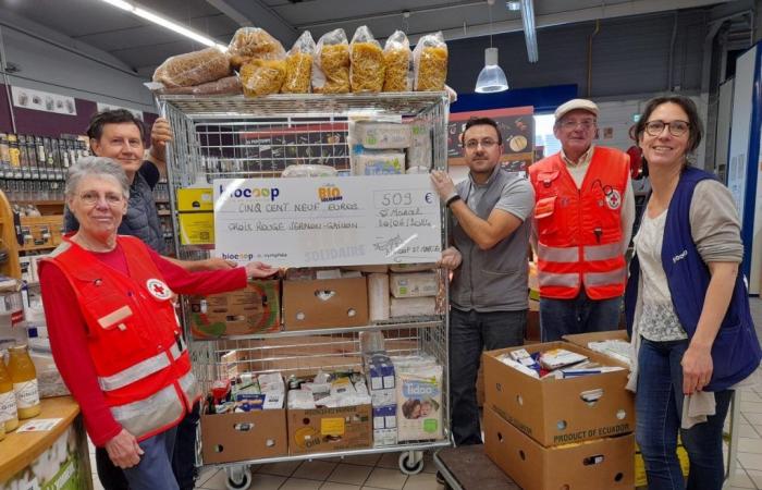 En Eure, esta tienda ecológica realizó una recogida solidaria a beneficio de Cruz Roja