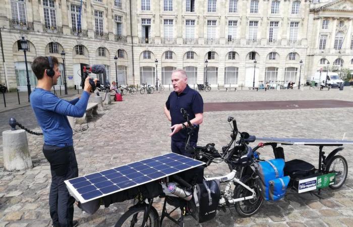 Viniendo de Alsacia en bicicleta, deja Burdeos para rodar vídeos orgánicos en Nueva Aquitania