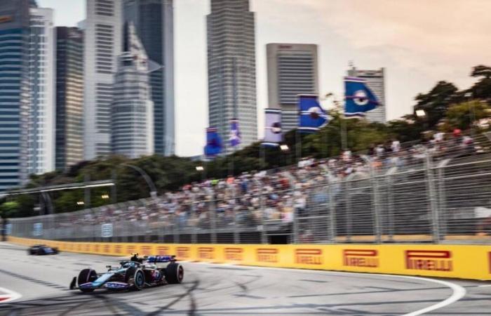 Otro día lento para Alpine en Singapur