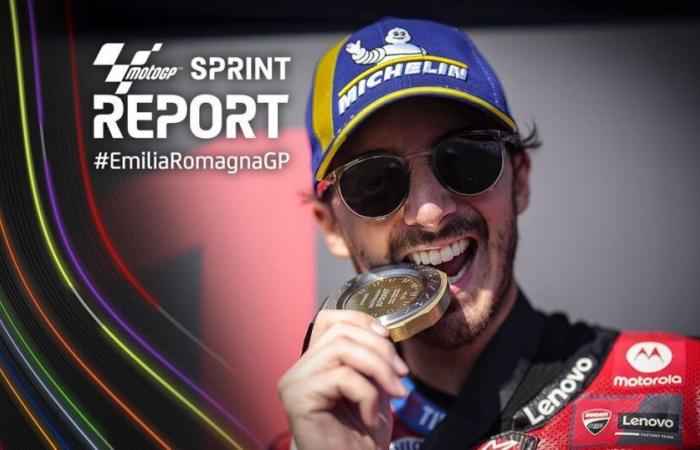 Bagnaia supera a Martin tras el tenso Sprint de Misano