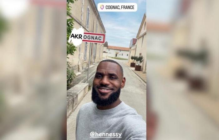 LeBron James, el jugador de baloncesto estadounidense que visita Cognac