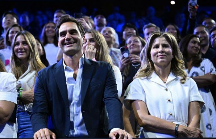 Federer brilla en las gradas junto a su esposa Mirka y la actriz Anna Wintour en la Laver Cup