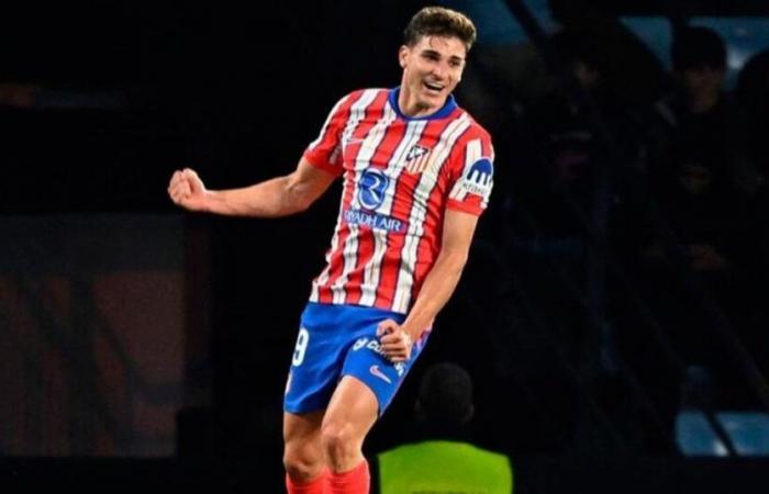 Julián Álvarez the dio a triunfo agónico al Atlético de Madrid ante Celta de Vigo