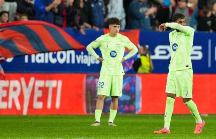 Fin de racha para el Barça, abofeteado por Osasuna